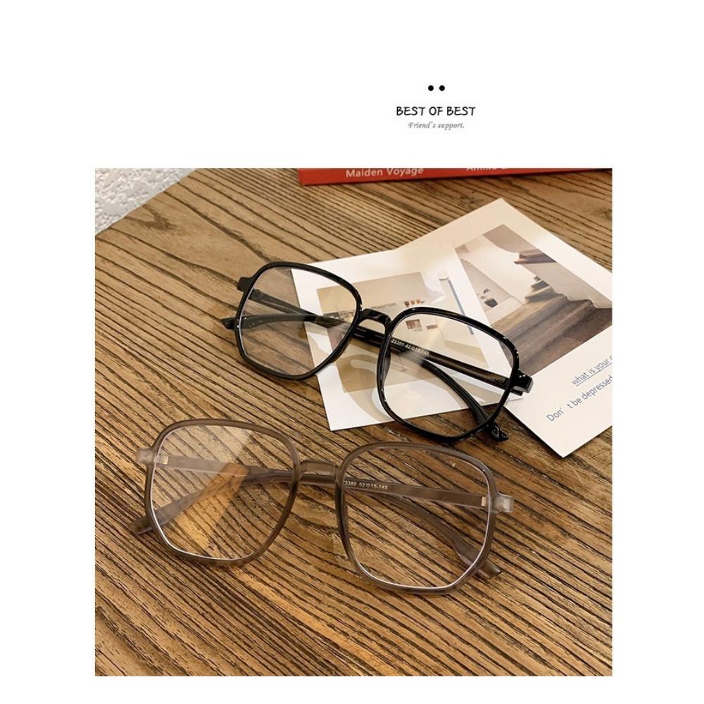 Neue polygonale Anti-Blaulicht-Müdigkeitsbrille Damen Koreanische Version Tide Schlichtes Gesicht Internet-Berühmtheit Gläser Fassung Flachspiegel