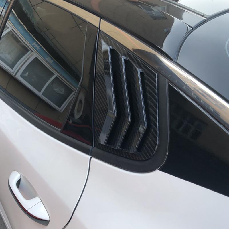 For Kia Optima K5 Sedan 2016 2017 2018  ABS Plastic Rear Window Quarter Louver Cover Side Vent Trim Car Adhesive Accessories