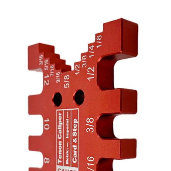 Woodworking Tenon Card Caliper Measurement Tool Durable Structure Comfortable Grip Smooth Operation Portable Tenon Card Caliper