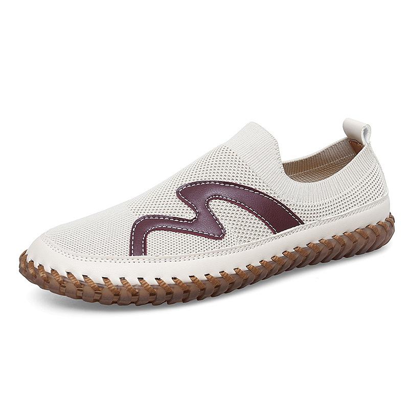 Popular 2025 summer new men's breathable thin fly-woven mesh one-pedal versatile sports and leisure shoes