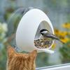 Mangeoire à oiseaux pour fenêtre à ventouse Murale Grande capacité Station d'alimentation pour oiseaux Imperméable Amovible Mangeoire pour oiseaux sauvages