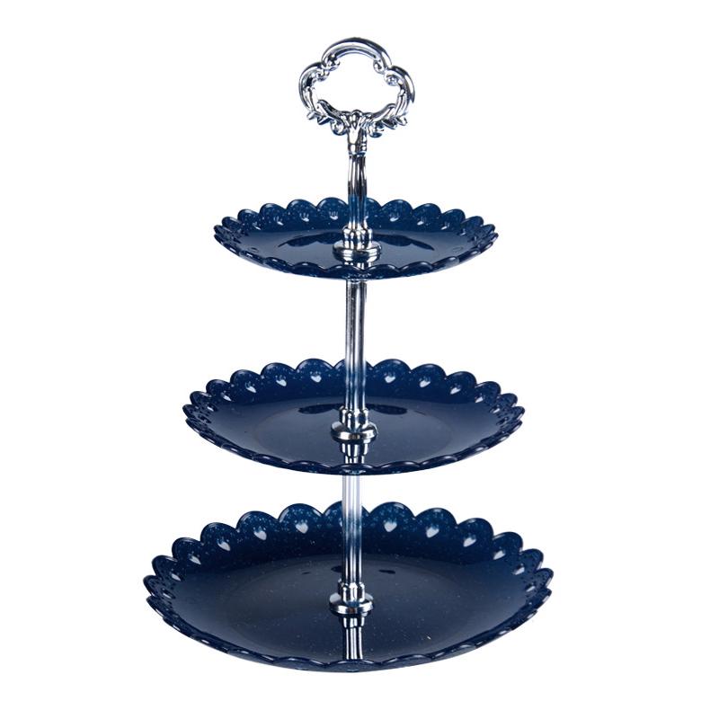 Suporte de Mesa para Frutas e Sobremesas de 3 Níveis Bandeja de Exibição para Bolos Suprimento para Casamento Aniversário Para Doces Sobremesas Pão Frutas