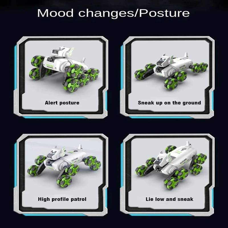 New 2.4G Rc Robot Dog 360 Degree Drift Stunt Spray Remote Control Car Toy Suitable for Boys and Girls Children High Value Gift Electronic Pet