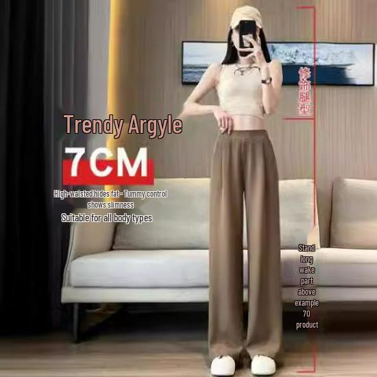 Spring & Autumn High-Waist Wide-Leg Pants: New Summer Thin, Casual, Straight-Leg Design