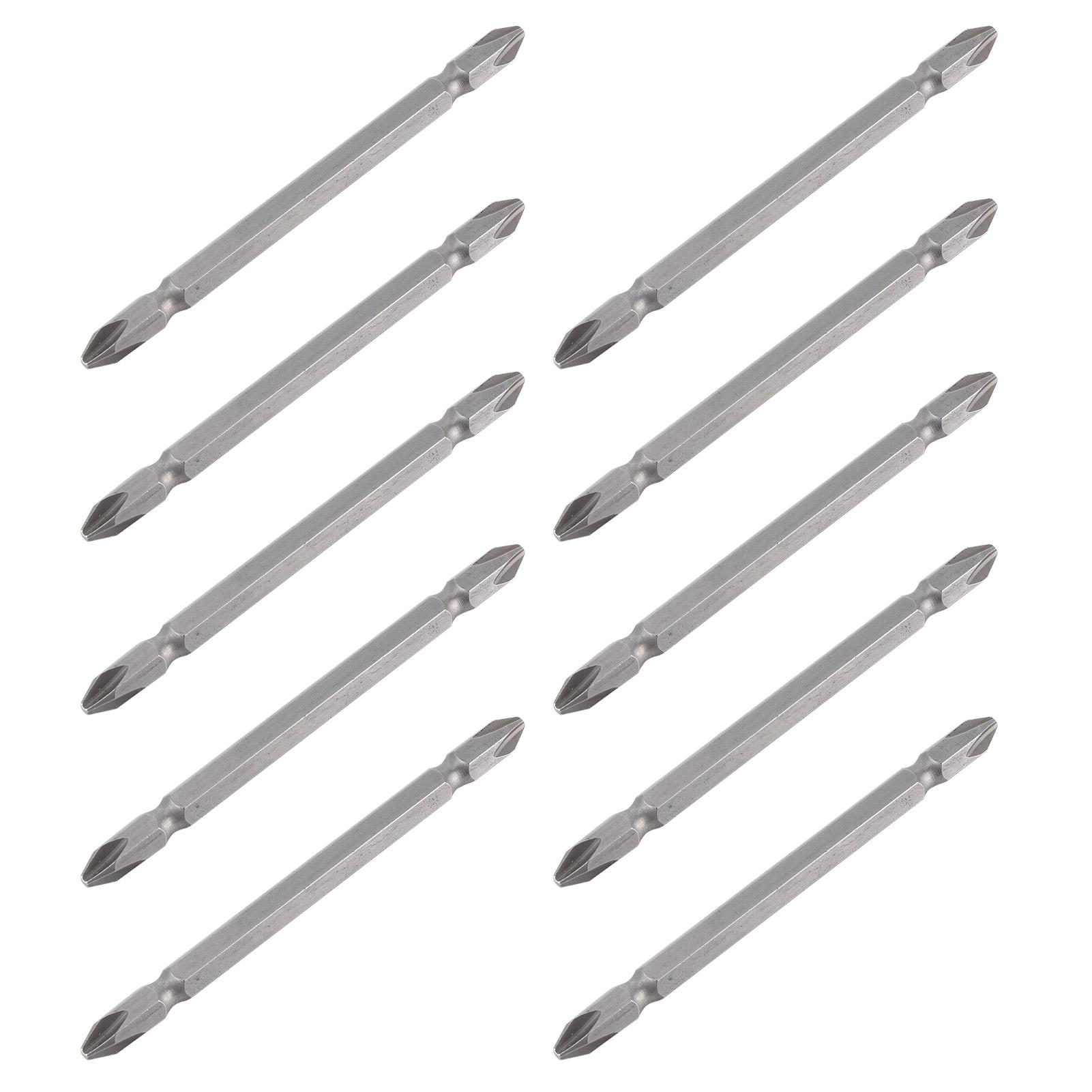 

10Pcs Electric Screwdriver Bit Dual Head Cross S2 Alloy Steel Hardware Tool 100mm