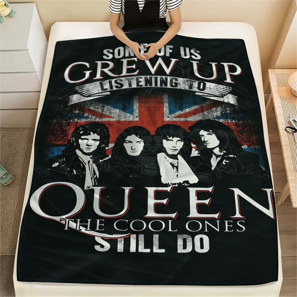 1PC Classic rock bands Print FlAannel Blanket, High quality Comfortable for All Seasons, Home Decor, Warmth and Comfort