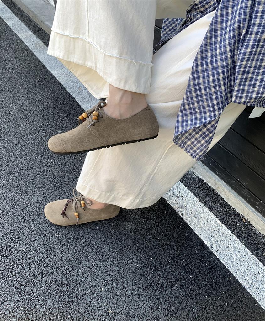 All-inclusive 2025 Boken spring new thin versatile loafer shoes fairy wind autumn and winter leather