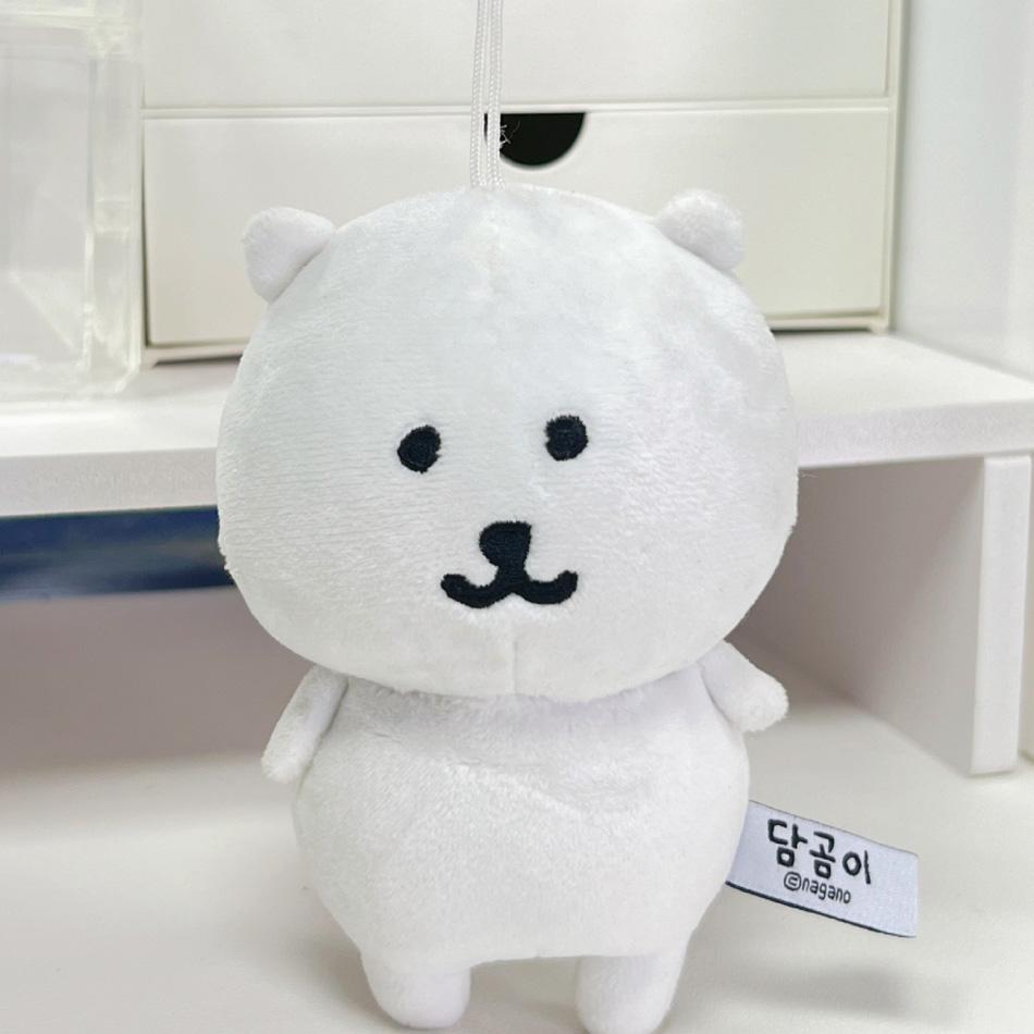 Cute Self Mocking Bear Plush Keychain Cute Hanging Ornament Kawaii Cartoon Doll For Bags Backpack Car Keys Funny Gift Idea Dolls
