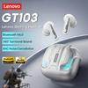 Cuffie da Gaming Wireless Originali Lenovo GT103 Suono Surround 720° Auricolari Bluetooth 6.0 Auricolari Sportivi con Cancellazione del Rumore (ENC) Luce Respiratoria Blu Ghiaccio