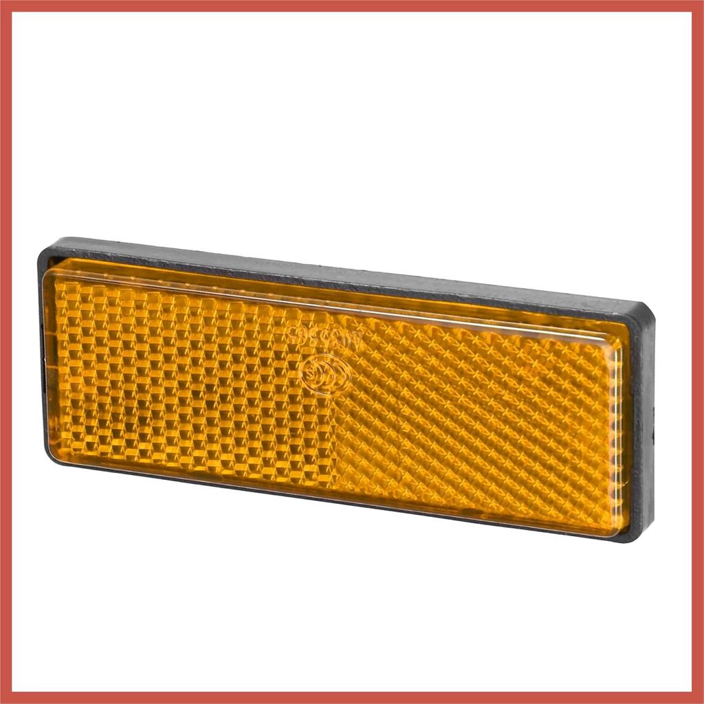 ACROPIX 6 Pcs Rectangular Stick-on Safety Spoke Reflective Self Adhesive Reflector for Gate Posts Cars Trailer Motorcycle Trucks Boat Bicycle Bike