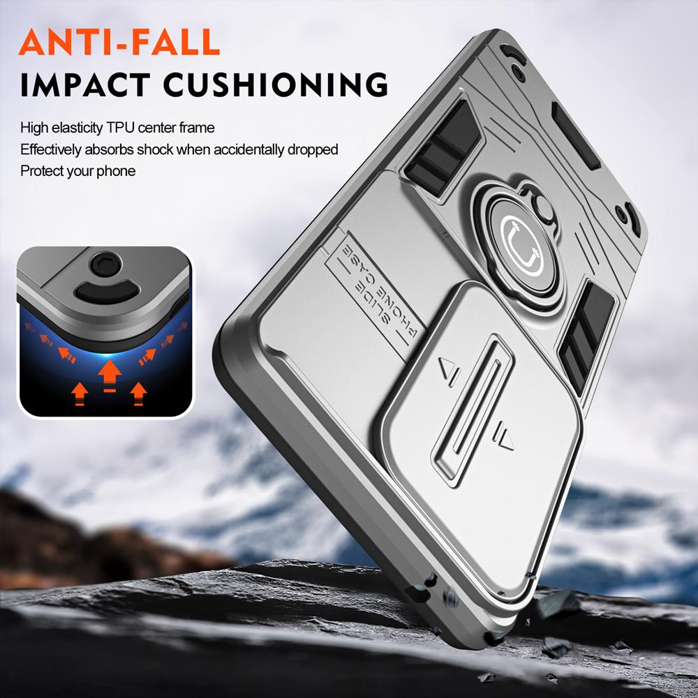 KEYSION Shockproof Armor Case for Infinix Hot 60i 4G Camera Protection Ring Stand Phone Back Cover for Infinix Hot 60 Pro+ 60 5G
