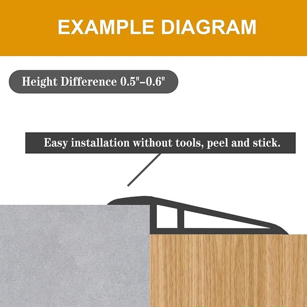 Wear-resistant Threshold Cover Carpet To Tile Edging Trim Strip Flat Button Strip  Doorway