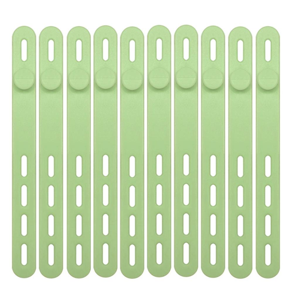 JCD 10pcs Silicone Cable Ties Assorted Color Reusable Heavy Duty Cable Organizer Management for Fastening Cords and Wires