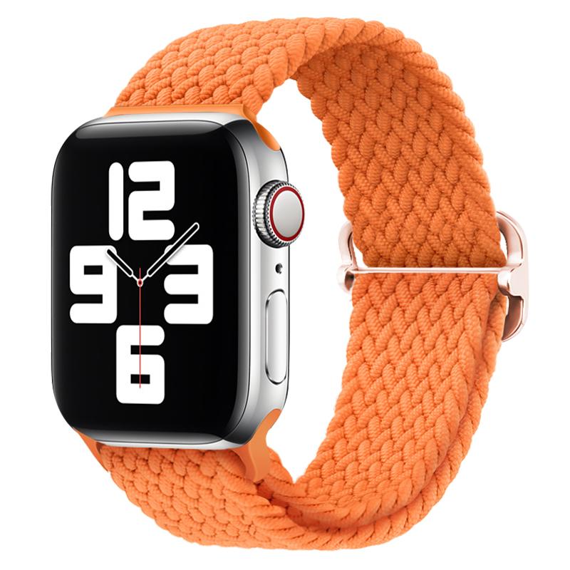Braided Loop Strap for Apple Watch Band 44mm 40mm 49mm 45mm 41mm 46mm 42 38mm Nylon Bracelet iWatch Series Ultra 10 9 8 7 6 5 SE