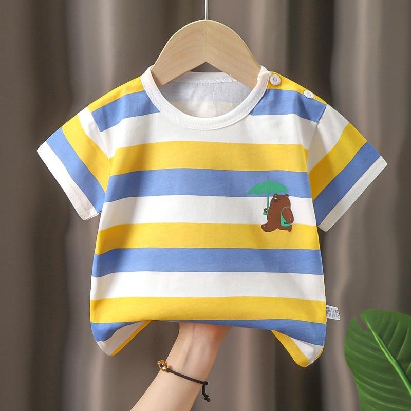 Kids Clothes T-Shirt for Girls Boys Children's Summer Clothing  Cartoon Tops Short Sleeve Breathable Clothes Cotton Baby Tops