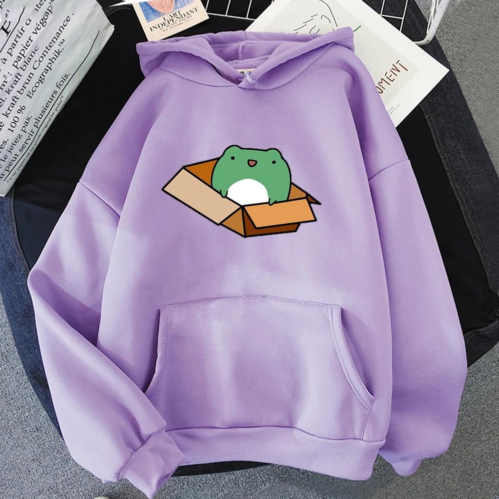 Angry Frog Hoodies Unisex Oversized Sweatshirts Women Cool Fashion Casual Streetwear Print Hooded Harajuku Hip Hop Female Tops