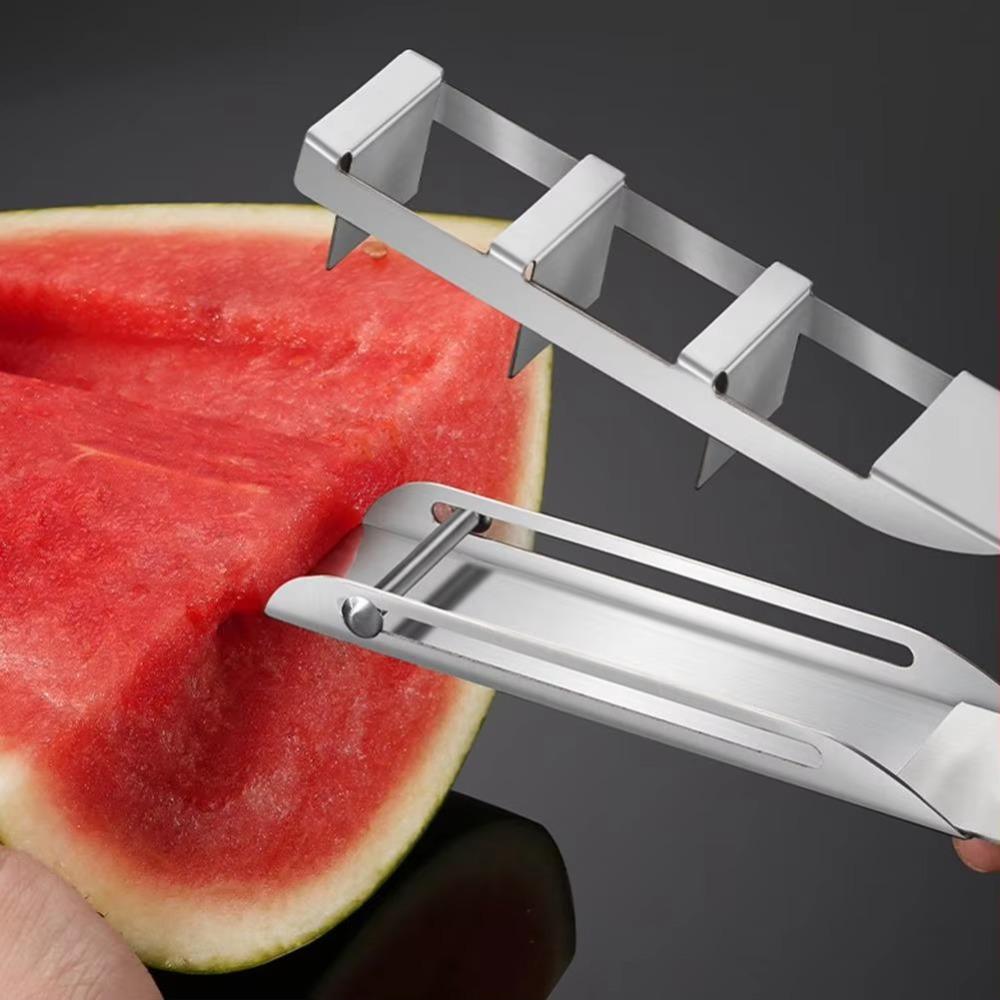304 Stainless Steel Watermelon Dicing Divider Rust-proof Fruit Splitter Watermelon Slicer  Kids