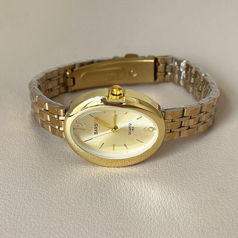 Oval Dial Watches for Women Luxury Gift Quartz Watches Fashion Stainless Steels Strap Wristwatch Dress Clock Relojes Para Mujer