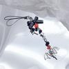 Halloween Gothic Punk Bat Phone Charm for Women Men Cross Pendant Mobile Phone Chain Y2K Bowknot Heart Lanyard Keychain