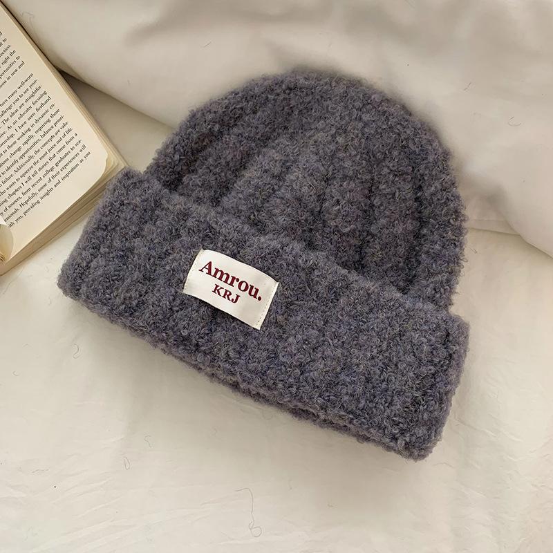 Knitted Hat for Women In Autumn and Winter Students' Thickened Warm Headband Ear Protection Cold Hat Small Woolen Hat Showing Face Trendy
