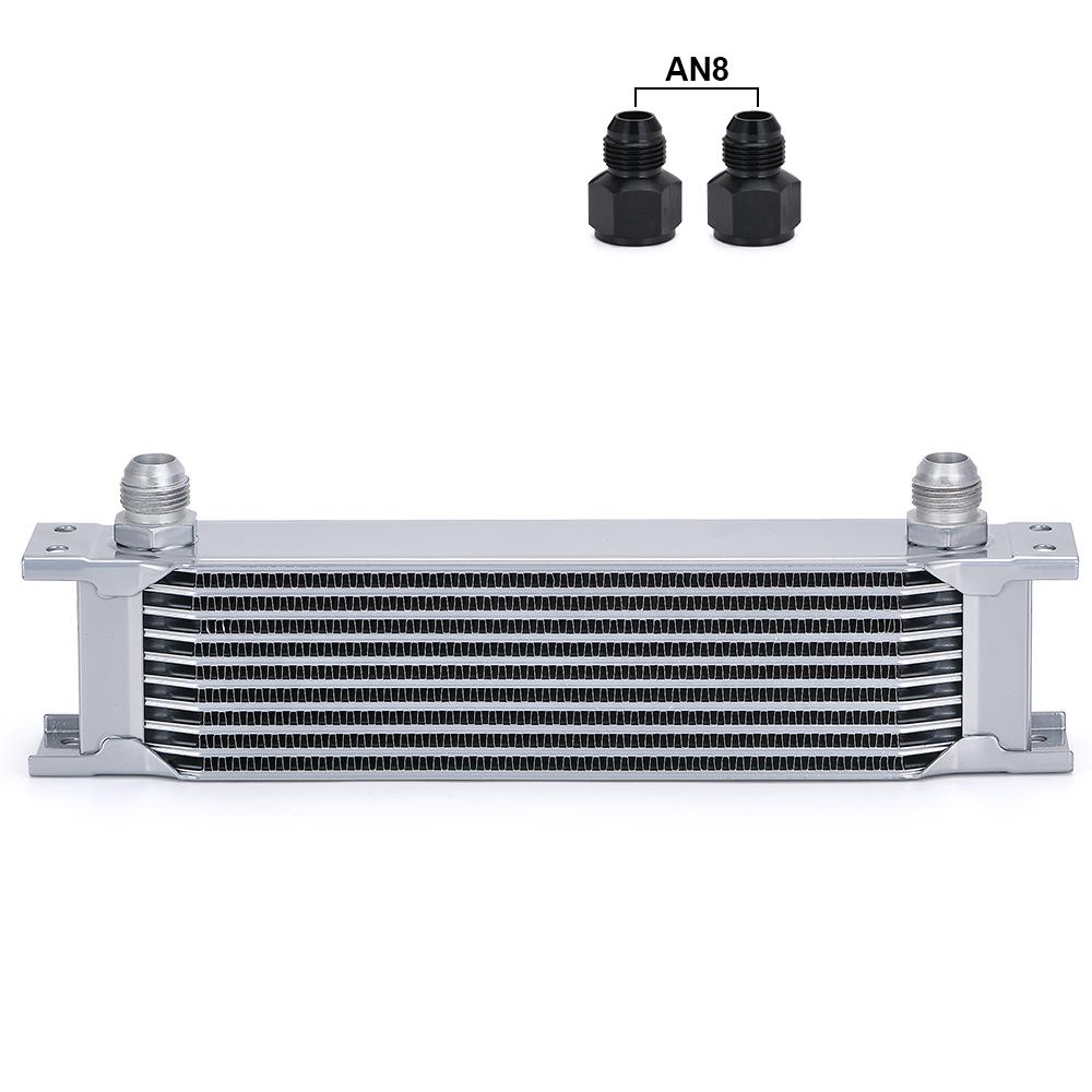 

Алюминиевый радиатор AN10, 7/10/13/16/19/25/30 рядов, британский тип, масляный радиатор двигателя автомобиля, замена охлаждающего радиатора, универсальный охладитель 10 ROW серебряный