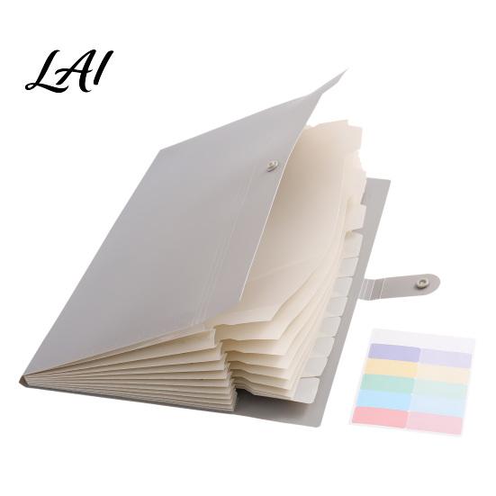 Exam Paper Storage Folder Expanding File Folder Waterproof PP A4 Letter Size Document Study Supplies for School Organizer Portable Receipt Organizer