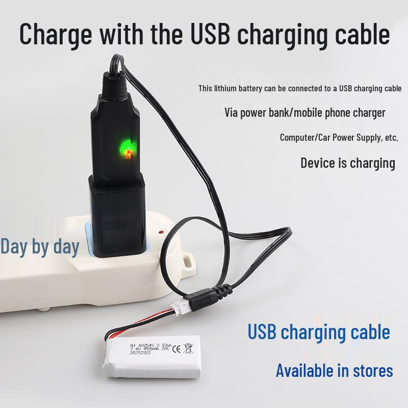 7.4V 450mAh Quadcopter Drone Racing Lithium Battery