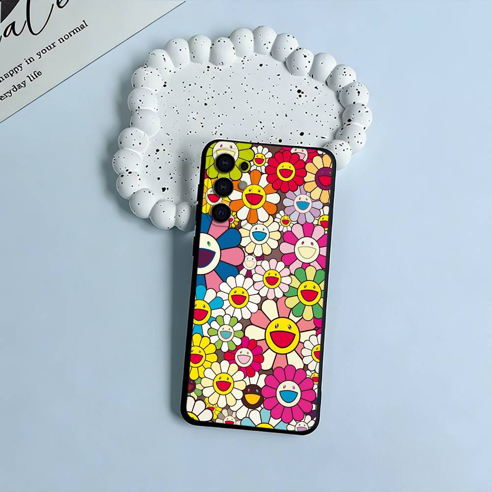 T-Takashis -M-Murakamis Soft Silicone Case for Samsung S25, S24, S21, S22, S23, S30, Ultra, S20, Plus, FE, Lite-Black