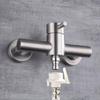 Hot & Cold Wall-Mounted Faucet for Laundry & Shower Bathroom Kitchen Tap Accessories