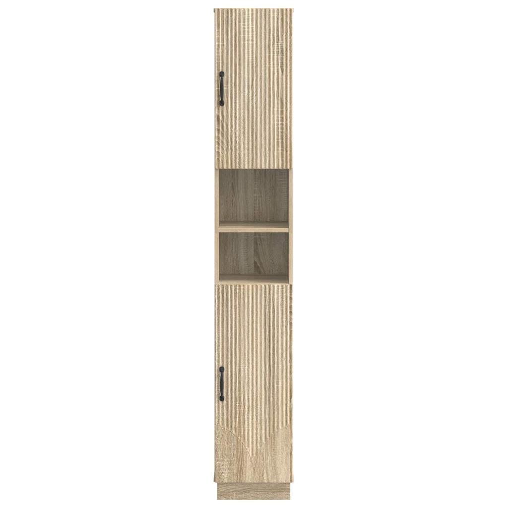 Bathroom Cabinet with Open Shelf HOORN Sonoma Oak