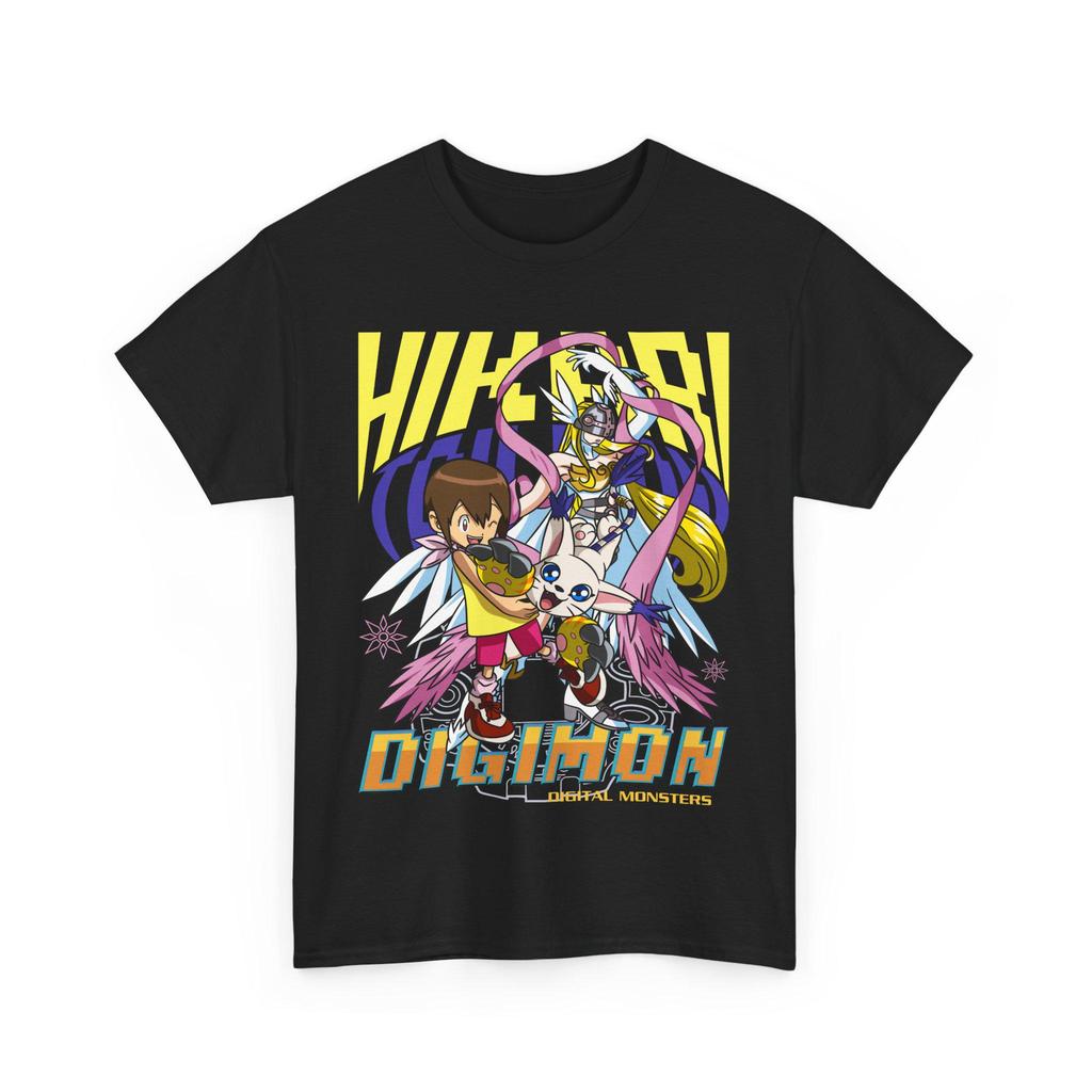 T-shirt Anime Digimon Adventure Omnimon e Guilmon Uomo e Donna Estate Cotone Ampio Moda Casual Manica Corta Top
