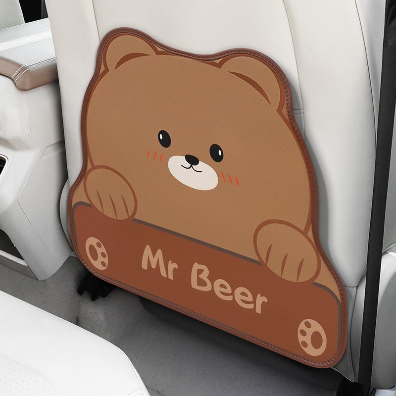 Universal Cartoon Car Seat Back Protective Kick Mat for Kids