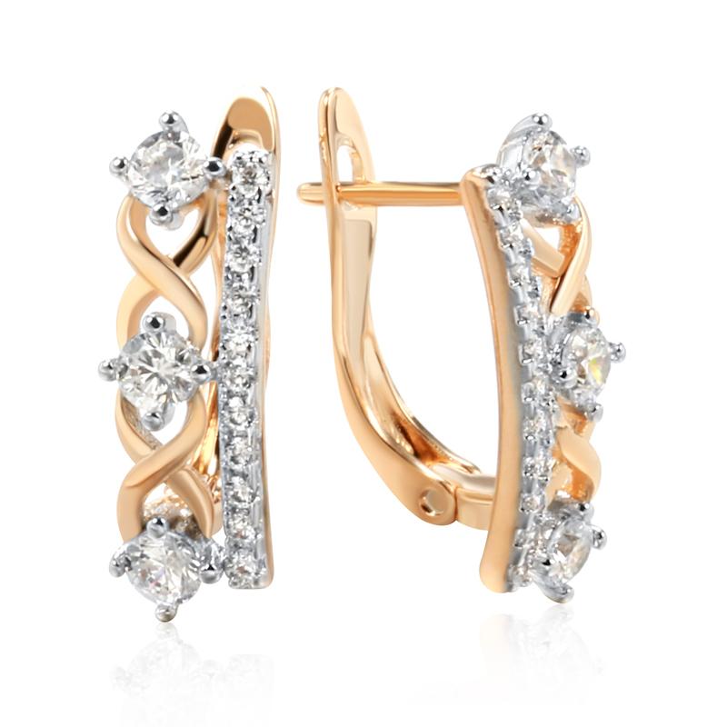 

Модные этнические серьги для женщин, цвет розового золота, микс натурального циркона, английская застежка, повседневные изящные украшения