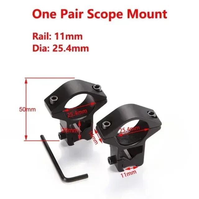 4mm 30mm/25 Riflescope Mount Ring Weaver 11mm/20mm Dovetail Picatinny Rail Adapter Mlok Profile Rifle Weaver Scope Hunting Mount