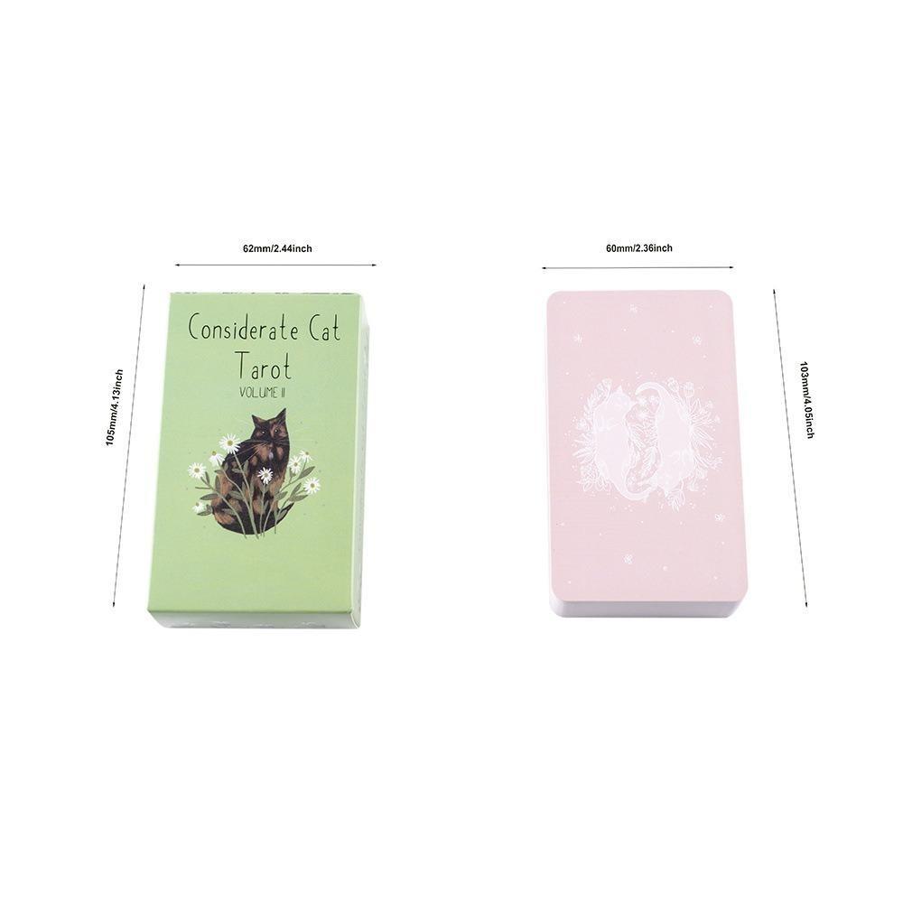 10.3*6cm Considerate Cat Tarot 78 Pcs Cards A Whimsical Cat Themed Tarot Deck Inspired By The Stories of Rescue Cats