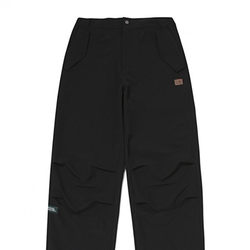 Stretch Brush Relax Pants  Black 