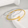 Stainless Steel Water Drop Open Bangle Bracelet for Women Minimalist Gold Color Dainty Wrist Cuff Bracelet Fashion Jewelry Gift