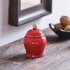 Nordic Mini Ceramic Tea Leaf Jar Fragrant Powder Sealing Portable Travel Small Tea Jar Gilded Porcelain Storage Bottle Container