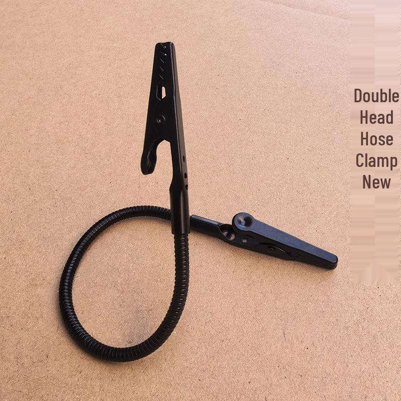 

Запатентованный многофункциональный шланг с двусторонними зажимами типа «аллигатор» и клипсой для спирали от комаров для этикеток и фотографий 13cm Black Soft Hose Clip