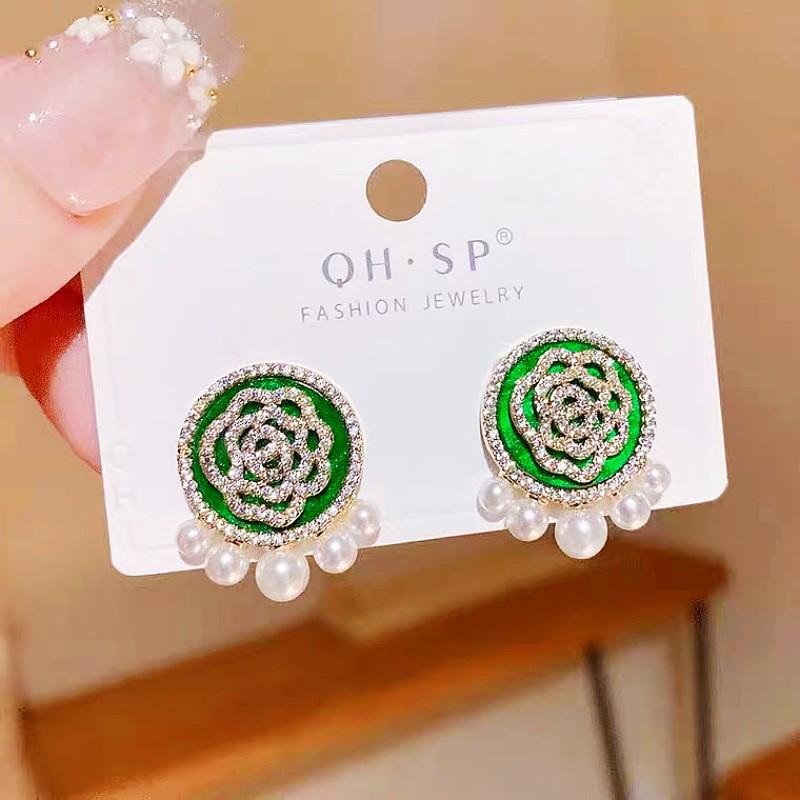 Retro Rose Flower S925 Silver Stud Earrings - Versatile, Trendy Ear Accessories