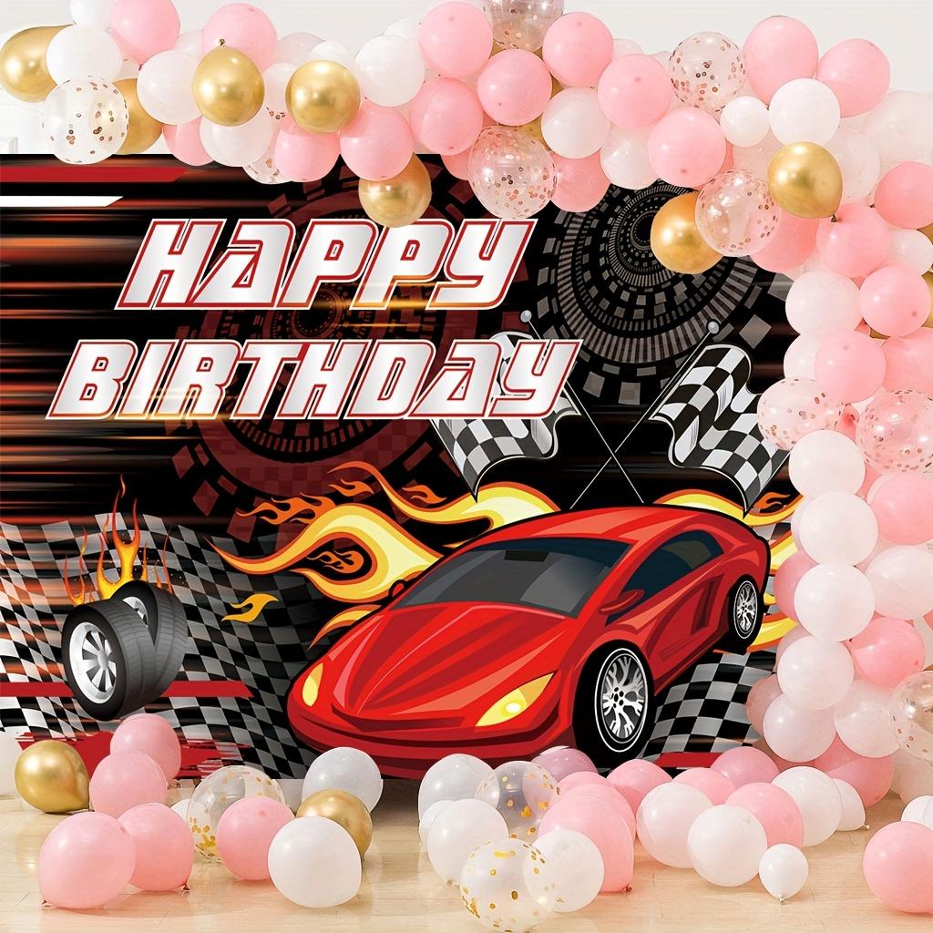 2D plane a single-piece racing theme birthday party background entrance hall garden photo booth decoration