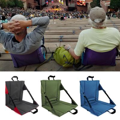 Cojín de Asiento para Exteriores con Asa en el Respaldo Tela Oxford Impermeable Esterilla para Sentarse Camping Senderismo Mochilero Pesca Silla Asiento de Estadio