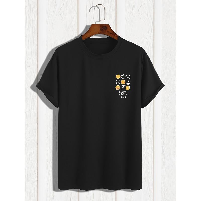 European Size Men'S Summer Print Short-Sleeve T-Shirt