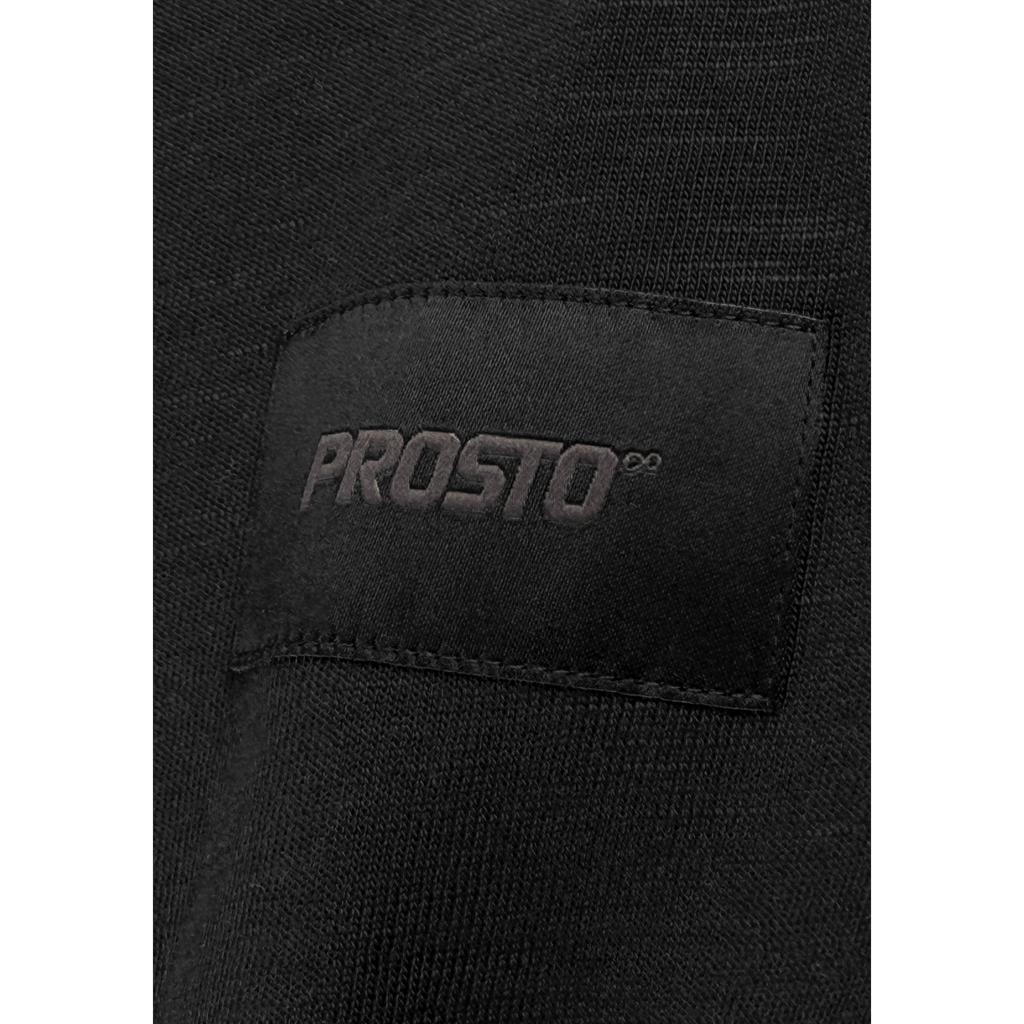 Prosto Jacquard Label T-shirt, Mens black T-shirt