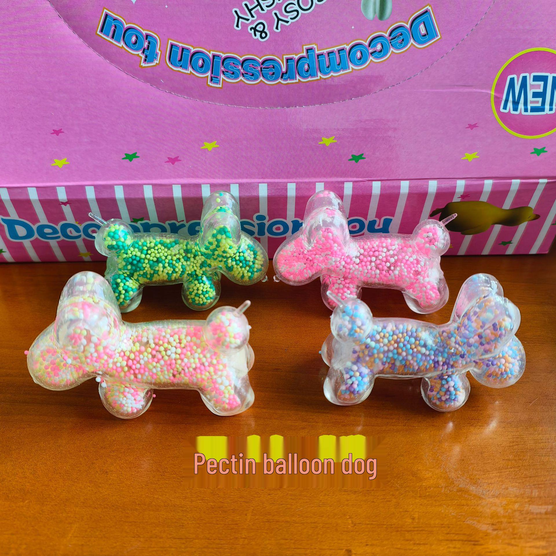 

Игрушка-антистресс «Зыбучий песок»: Милый собачка из воздушных шаров с разноцветной пеной