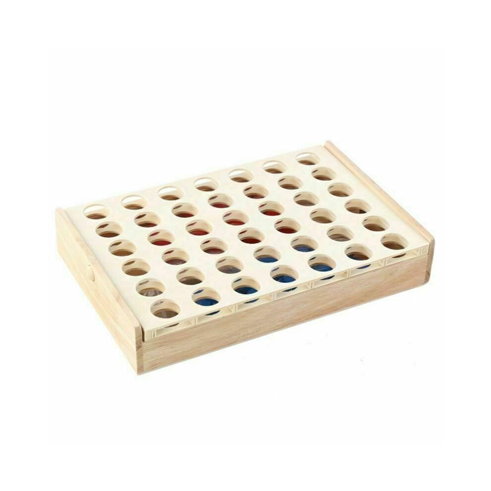 The Magic Toy Shop Four In a Line Traditional Wooden Edu Board Game Classic 4 In a Row Connect Four