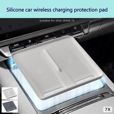For 2026 Zeekr  7X Silicone Wireless Charging Pads, Central Control Mobile Phone Anti Slip Pads, Accessories and Decorations