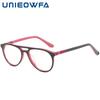 UNIEOWFA Kids Optical Eyeglasses Frame Aviation Boys Myopia Acetate Glasses Frame Girls Pilot Prescription Spectacles Frame 2022