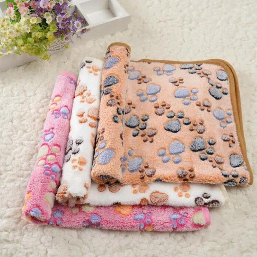 Household Winter Pet Soft Blanket Living Room Portable Folding Cartoon Style Coral Velvet Mat Sofa Couch Sleeping Pad