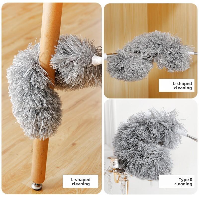 Household Dusting Feather Duster With Extendable Rod For Home Office And Cleaning Use